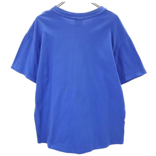 Hanes ヘインズ 90s オールド USA製 半袖 Tシャツ L42-44 ブルー系 メンズ