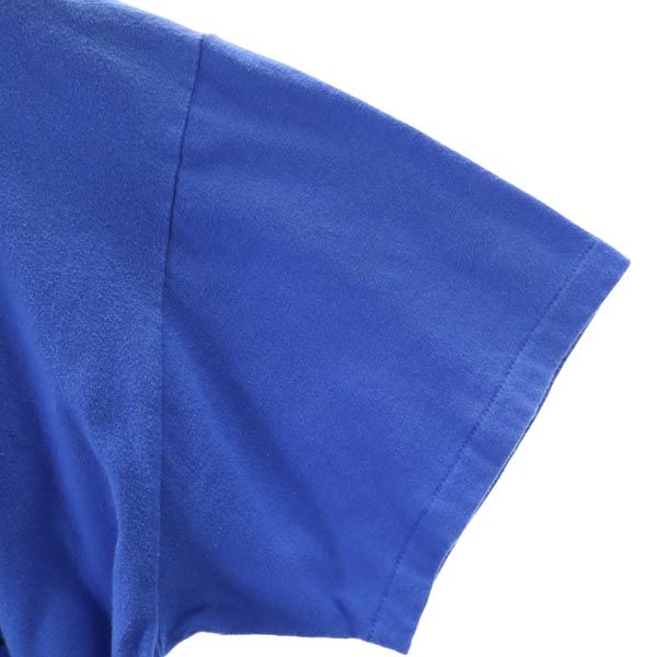 Hanes ヘインズ 90s オールド USA製 半袖 Tシャツ L42-44 ブルー系 メンズ