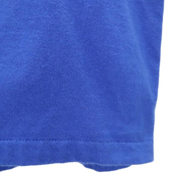 Hanes ヘインズ 90s オールド USA製 半袖 Tシャツ L42-44 ブルー系 メンズ