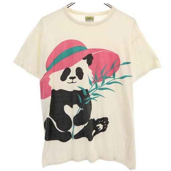 LIZ THOMAS リズトーマス 90s オールド パンダプリント 半袖 Tシャツ ワンサイズ ホワイト レディース
