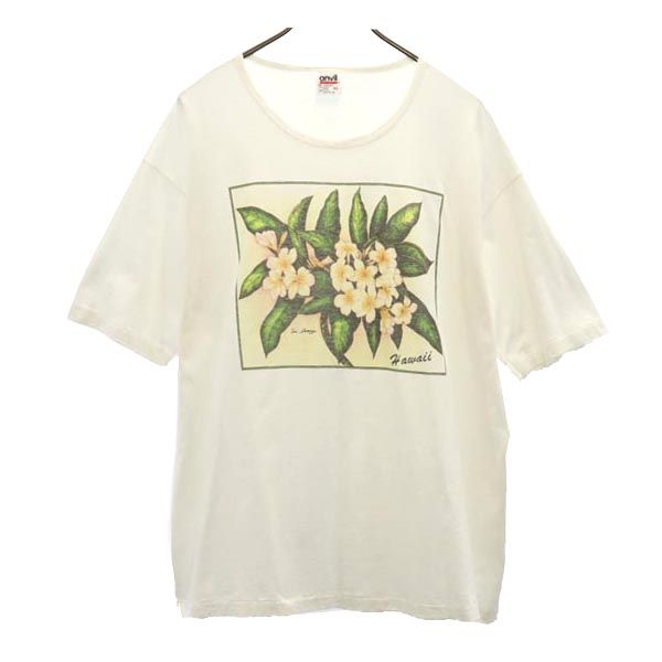 anbil アンビル 90s オールド USA製 半袖 Tシャツ XL ホワイト系 Hawaii メンズ