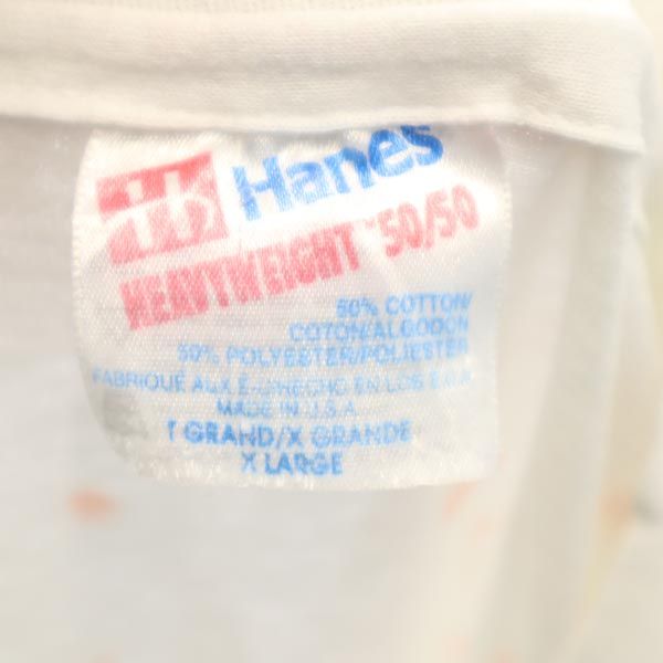 ヘインズ 90s オールド USA製 半袖 Tシャツ XL ホワイト系 Hanes メンズ