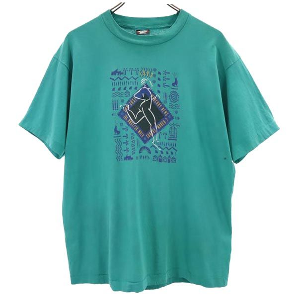 SCREEN STARS スクリーンスターズ 90s オールド USA製 半袖 Tシャツ L グリーン系 メンズ