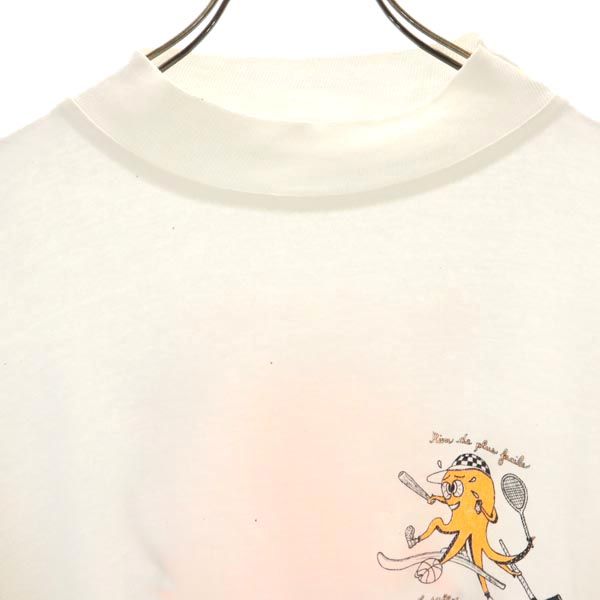 FABEC 80s 90s オールド ヴィンテージ プリント 長袖 Tシャツ XL 白 FABEC ロンT メンズ