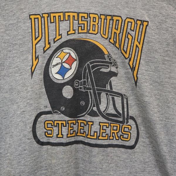 LOGO7 ロゴ7 80s ヴィンテージ USA製 半袖 Tシャツ M グレー系 メンズ