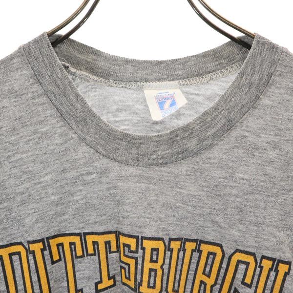 LOGO7 ロゴ7 80s ヴィンテージ USA製 半袖 Tシャツ M グレー系 メンズ