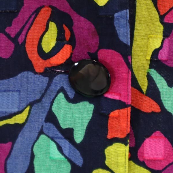 GIVENCHY ジバンシィ 総柄 半袖 ノーカラーシャツ 15 レディース