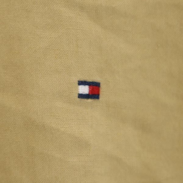 TOMMY HILFIGER トミーヒルフィガー リネン 半袖 ボタンダウンシャツ S ベージュ系 メンズ