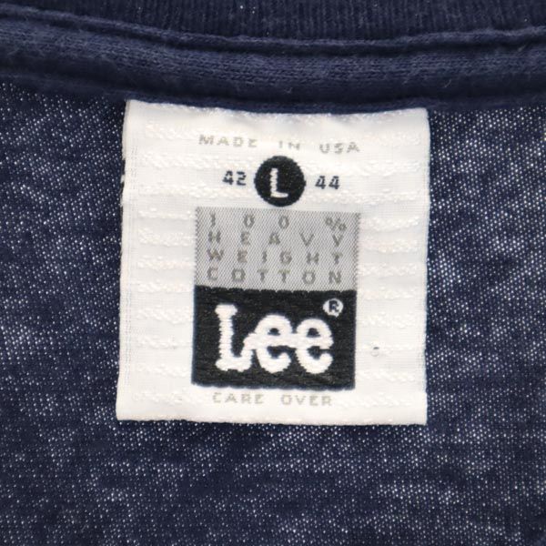 Lee リー 90s オールド USA製 半袖 Tシャツ L ネイビー系 メンズ