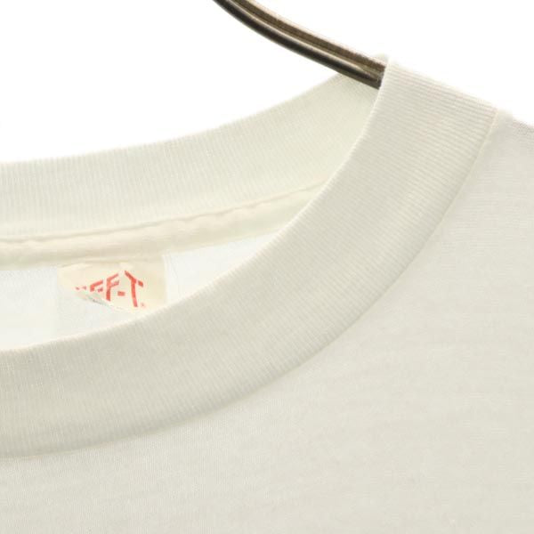 HeF-T ヘフト 80s ヴィンテージ USA製 長袖 Tシャツ XL ホワイト系 ロンT メンズ