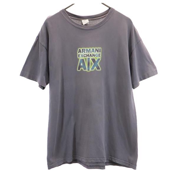 ARMANI EXCHANGE アルマーニエクスチェンジ 90s オールド USA製 半袖 Tシャツ M グレー系 メンズ