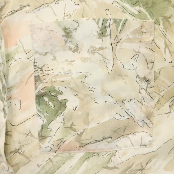 Touche 総柄 5分袖 シャツ ベージュ系 レディース