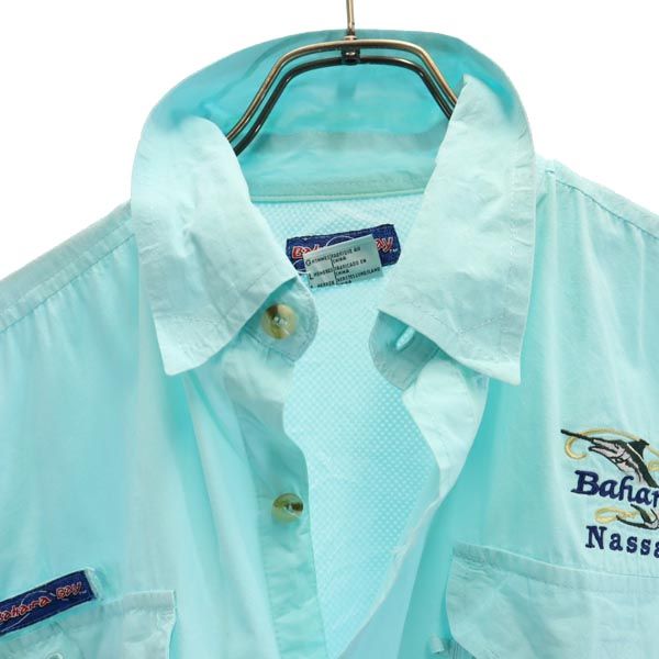 BAHANA BAY 半袖 フィッシング シャツ XXL ブルー系 メンズ