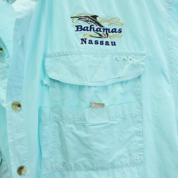 BAHANA BAY 半袖 フィッシング シャツ XXL ブルー系 メンズ