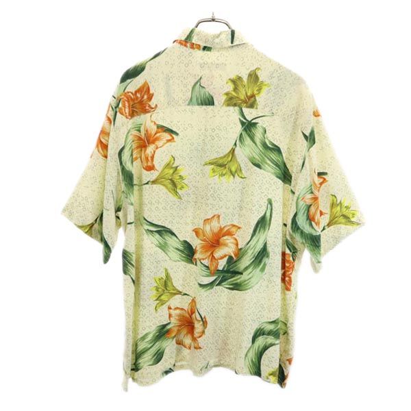 ピューリタン 90s オールド 総柄 半袖 シャツ L ベージュ系 メンズ