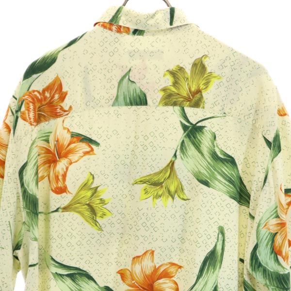 ピューリタン 90s オールド 総柄 半袖 シャツ L ベージュ系 メンズ