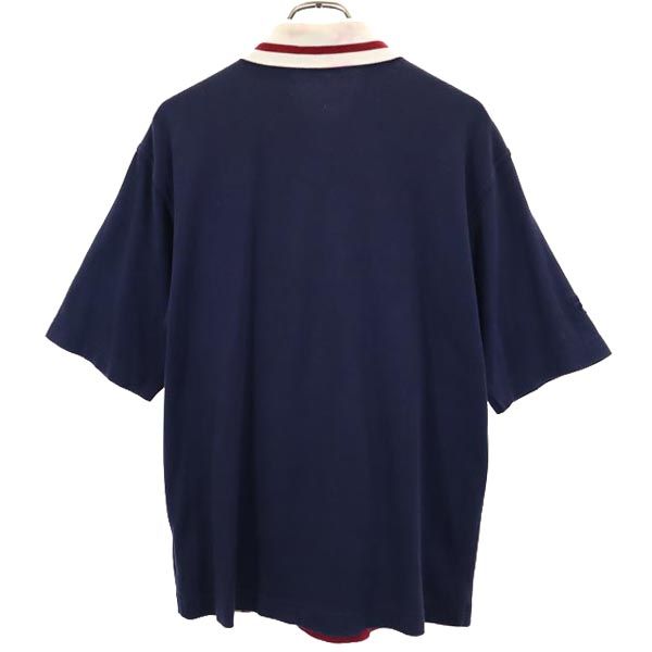 フィラ 半袖 ポロシャツ S ボルドー×ネイビー FILA メンズ