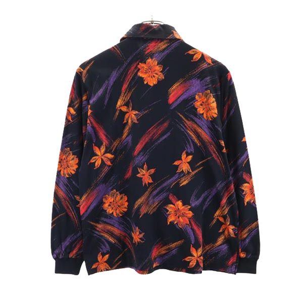 KENZO ケンゾー ゴルフ 日本製 総柄 長袖 ハーフジップ ポロシャツ 2 ブラック系 GOLF レディース