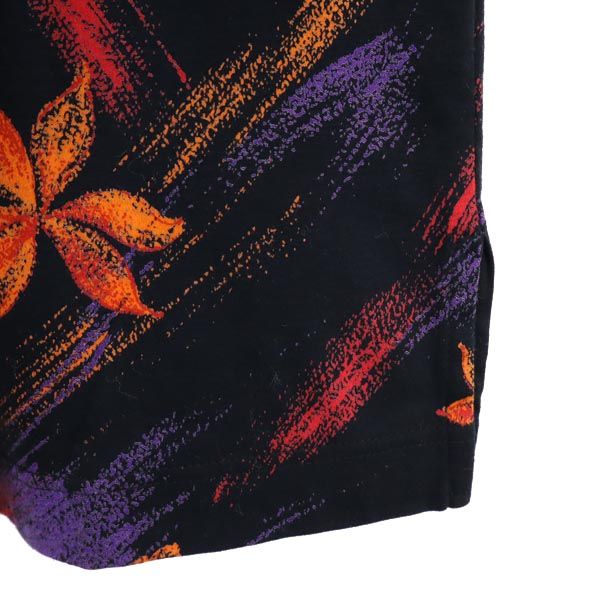 KENZO ケンゾー ゴルフ 日本製 総柄 長袖 ハーフジップ ポロシャツ 2 ブラック系 GOLF レディース