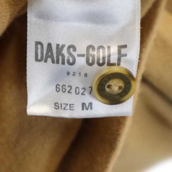 ダックス 日本製 ゴルフ 長袖 ポロシャツ M ベージュ DAKS メンズ