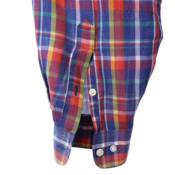 TOWNCRAFT タウンクラフト 90s オールド チェック 長袖 ボタンダウンシャツ XL ネイビー系 メンズ