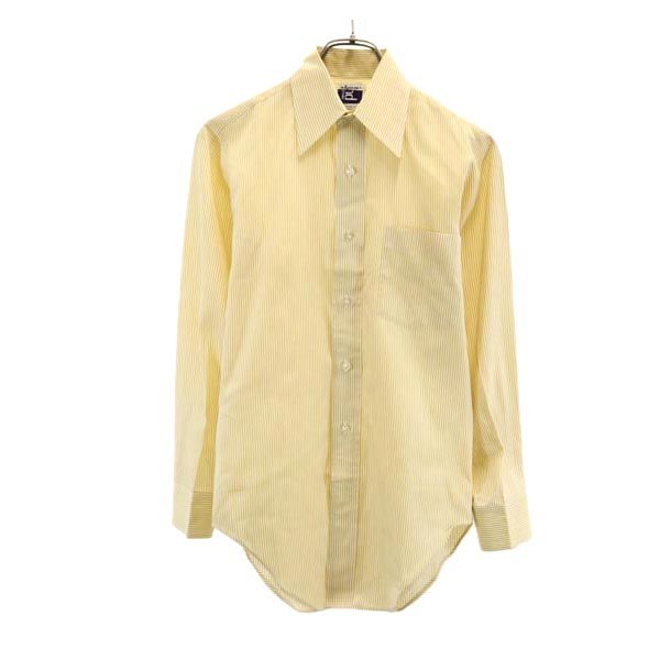 ARROW アロー ストライプ 長袖 シャツ イエロー レディース
