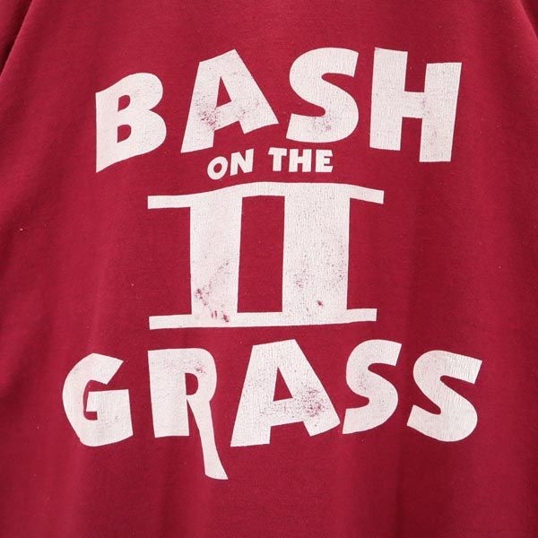 FRUIT OF THE LOOM フルーツオブザルーム 90s オールド USA製 両面ロゴプリント 半袖 Tシャツ XL えんじ メンズ