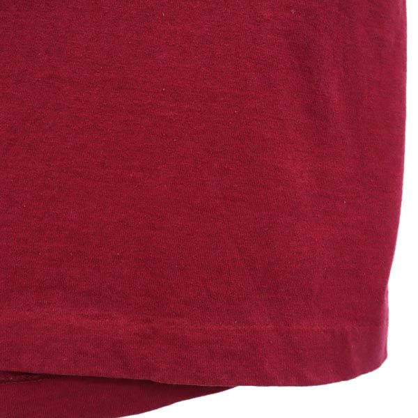 FRUIT OF THE LOOM フルーツオブザルーム 90s オールド USA製 両面ロゴプリント 半袖 Tシャツ XL えんじ メンズ