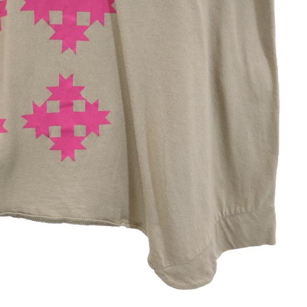 sunaokuwahara スナオクワハラ 半袖 カットソー ベージュ×ピンク レディース