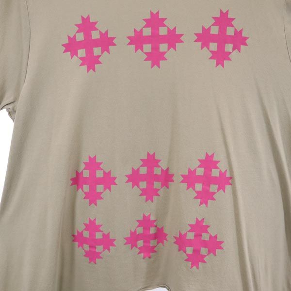 sunaokuwahara スナオクワハラ 半袖 カットソー ベージュ×ピンク レディース