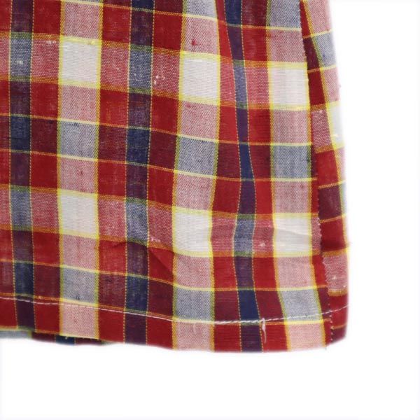 ARROW アロー 80s ヴィンテージ チェック 半袖 シャツ M レッド系 メンズ