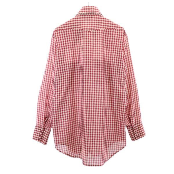 Sears シアーズ 70s ヴィンテージ チェック柄 長袖 ウエスタンシャツ L レッド×ホワイト メンズ