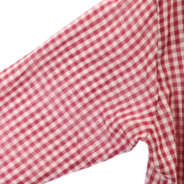 シアーズ 70s ヴィンテージ チェック柄 長袖 ウエスタンシャツ L レッド×ホワイト Sears メンズ