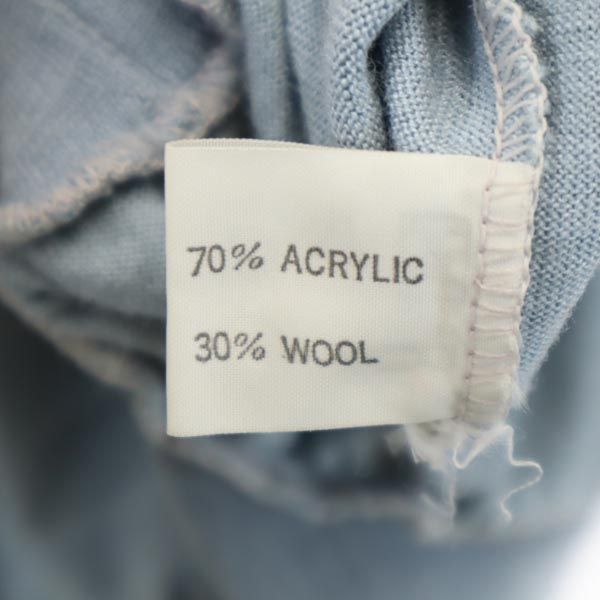 Arnold Palmer アーノルドパーマー ウールブレンド 長袖 Vネック ニット カーディガン M ブルー系 HERO メンズ