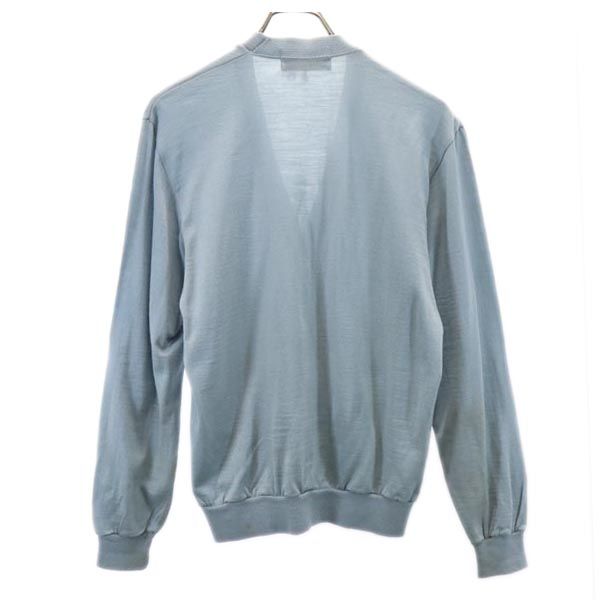 Arnold Palmer アーノルドパーマー ウールブレンド 長袖 Vネック ニット カーディガン M ブルー系 HERO メンズ