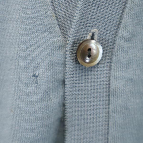 Arnold Palmer アーノルドパーマー ウールブレンド 長袖 Vネック ニット カーディガン M ブルー系 HERO メンズ