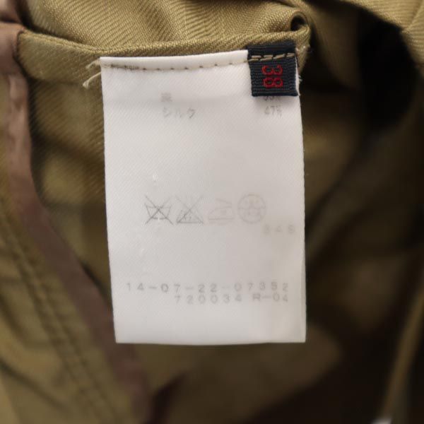 TOMORROWLAND トゥモローランド 日本製 リネン シルクブレンド ノーカラージャケット 38 ブラウン系 collection レディース