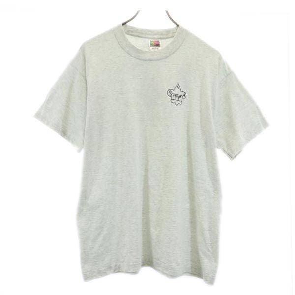 FRUIT OF THE LOOM フルーツオブザルーム 90s USA製 オールド 半袖 Tシャツ L グレー系 メンズ