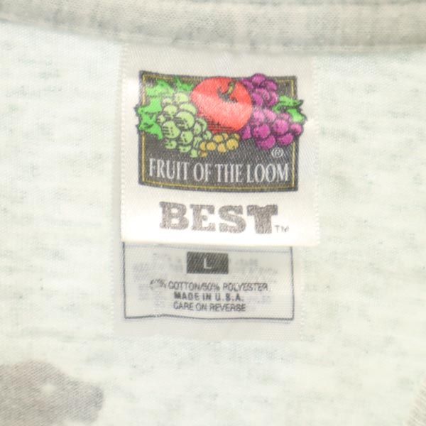 FRUIT OF THE LOOM フルーツオブザルーム 90s USA製 オールド 半袖 Tシャツ L グレー系 メンズ
