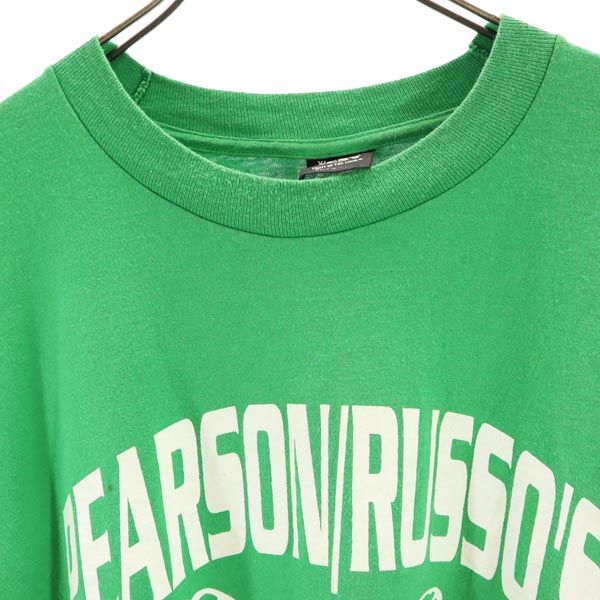 フルーツオブザルーム 90s オールド USA製 プリント 半袖 Tシャツ XL グリーン系 FRUIT OF THE LOOM メンズ