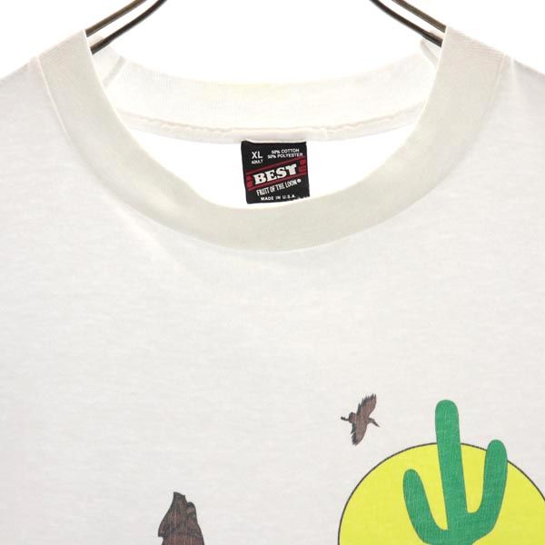 FRUIT OF THE LOOM フルーツオブザルーム 90s オールド USA製 半袖 Tシャツ XL ホワイト系 メンズ