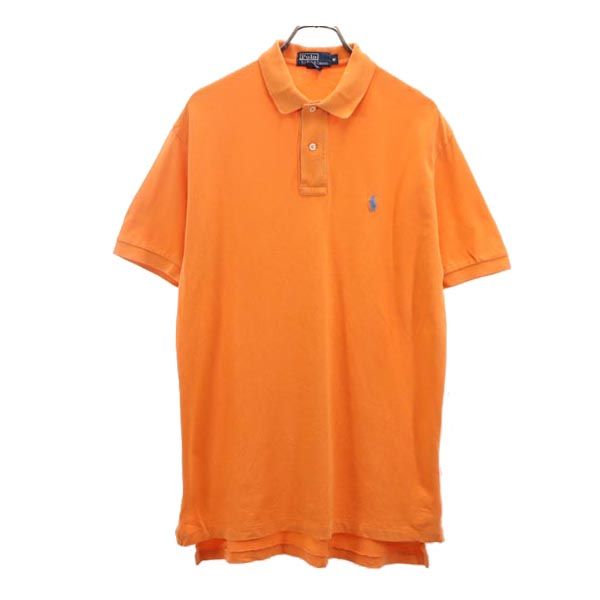 Polo by Ralph Lauren ポロバイラルフローレン 半袖 ポロシャツ M オレンジ 鹿の子 メンズ