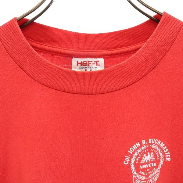 HeF-T ヘフト 90s オールド USA製 半袖 Tシャツ XXL レッド系 ビッグサイズ メンズ