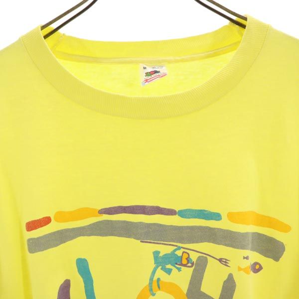FRUIT OF THE LOOM フルーツオブザルーム 90s オールド USA製 半袖 Tシャツ M イエロー系 メンズ