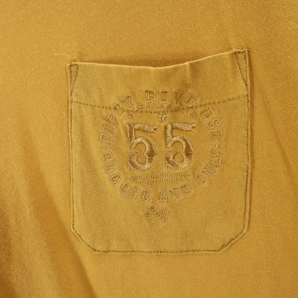 55DSL フィフティーファイブディーエスエル 半袖 Tシャツ S ブラウン系 ポケT メンズ