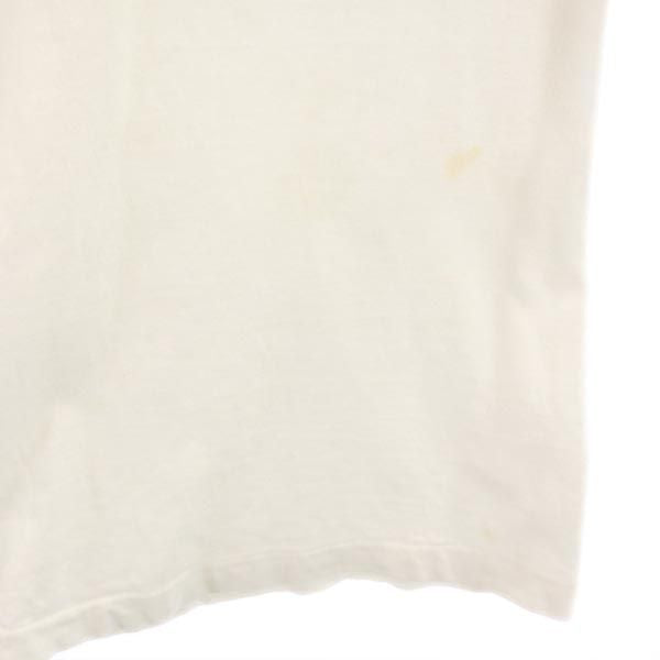 Hanes ヘインズ 80s 90s オールド USA製 半袖 Tシャツ M ホワイト系 メンズ