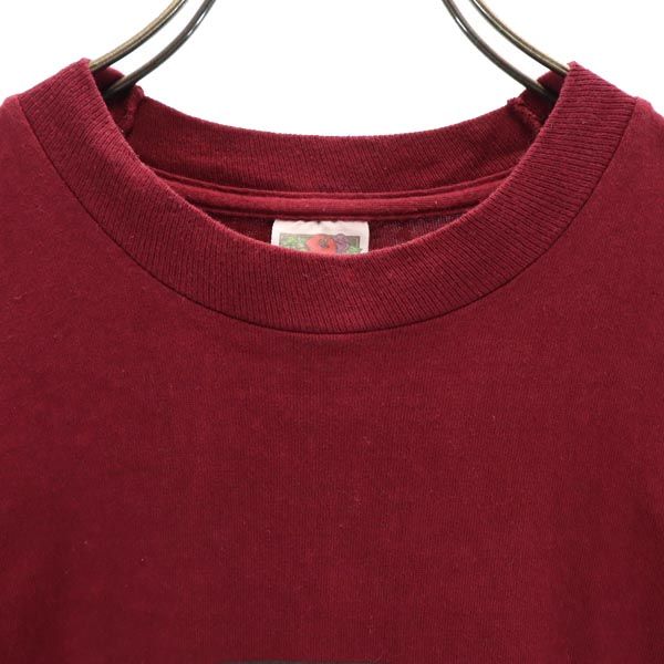 FRUIT OF THE LOOM フルーツオブザルーム バックプリント 半袖 Tシャツ M ボルドー系 YASUHIRO YAMANE 山根康広 メンズ