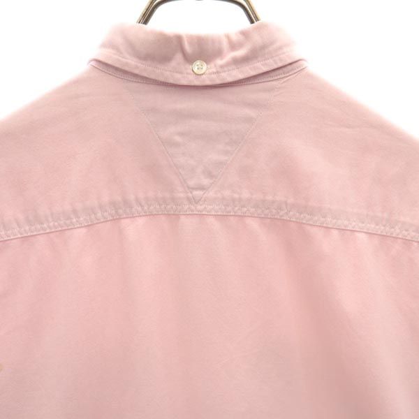 TOMMY HILFIGER トミーヒルフィガー 90s オールド フラッグタグ オックスフォード 長袖 ボタンダウンシャツ M ピンク メンズ