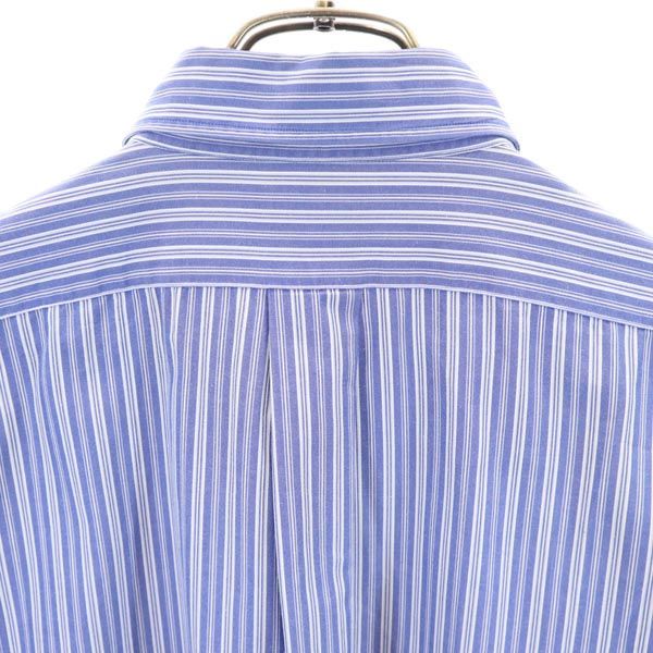 ジェイクルー 90s 巨人タグ ストライプ柄 長袖 ボタンダウンシャツ 161/2 青系 J.CREW メンズ