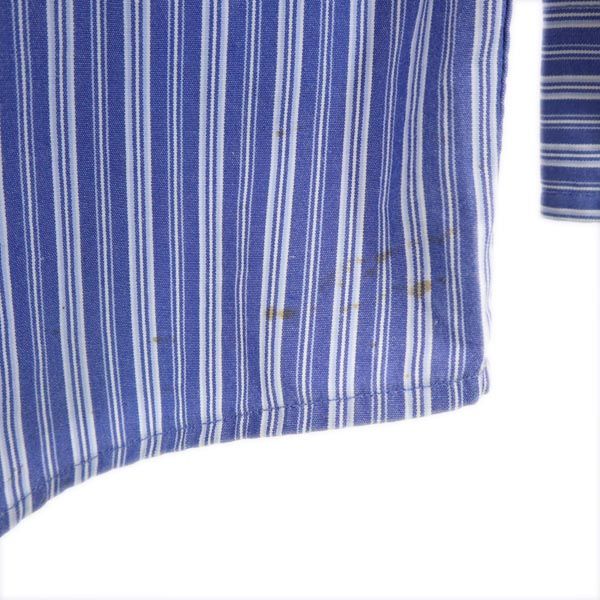 ジェイクルー 90s 巨人タグ ストライプ柄 長袖 ボタンダウンシャツ 161/2 青系 J.CREW メンズ